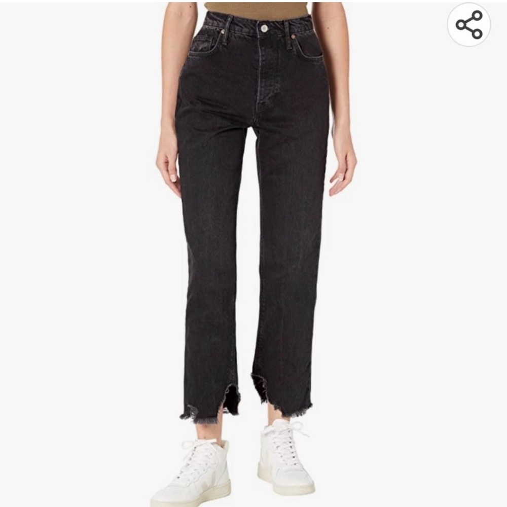 We The Free Black High Rise Boyfriend Jeans Size 26